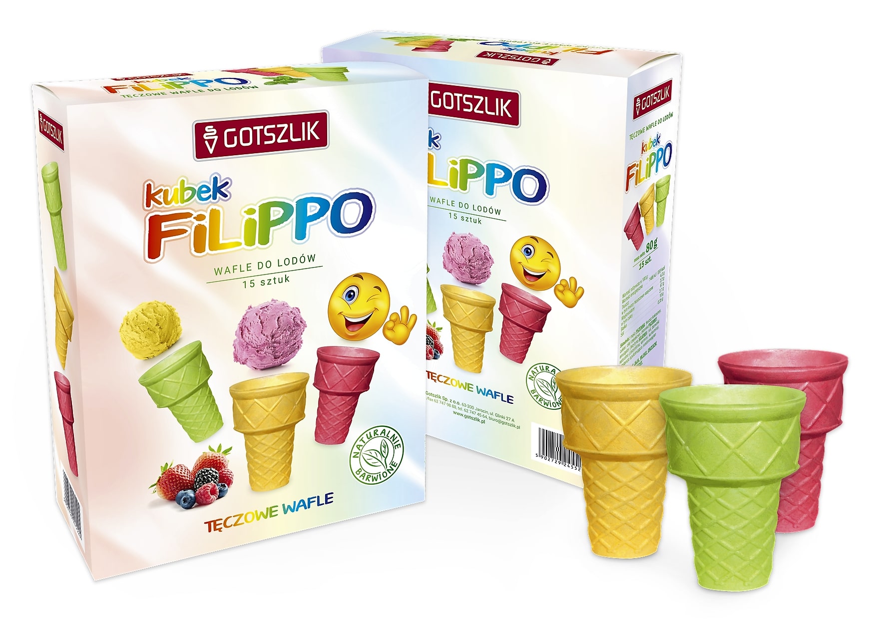 Wafle Tęczowe Kubek Gotszlik 80g esklep.polomarket.pl