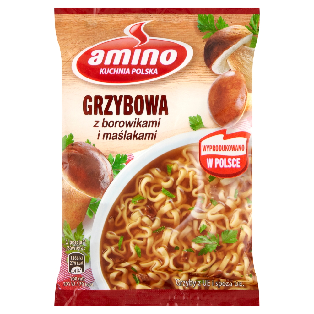 Zupa Grzybowa Nudle Amino 57g esklep.polomarket.pl