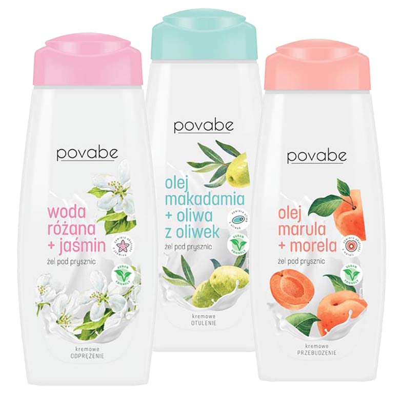 Kremowy żel pod prysznic Povabe 400ml sort