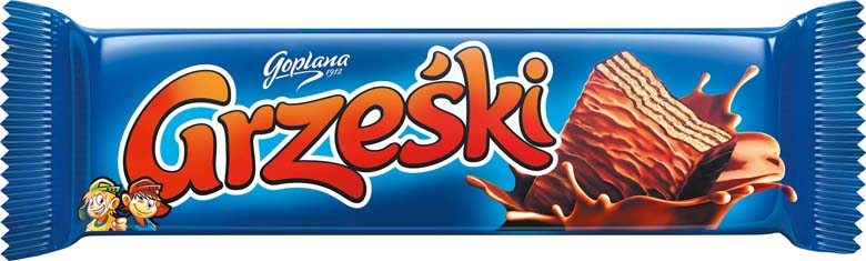 Wafle w czekoladzie deserowej  Grześki  36g