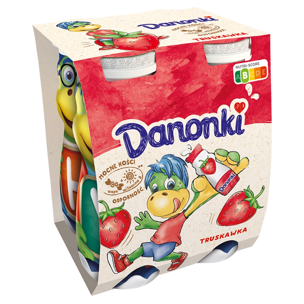 Napój mleczny o smaku truskawkowym  Danonki 4x100g esklep.polomarket.pl