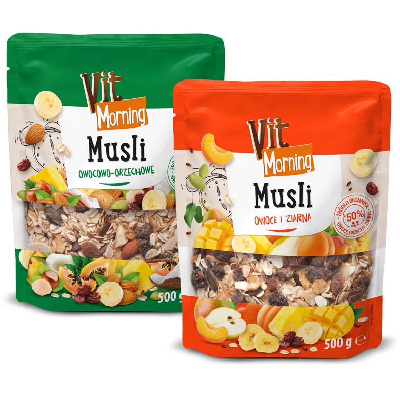 Vit Morning musli 50% owoce i ziarna / owocowo-orzechowe sort500g