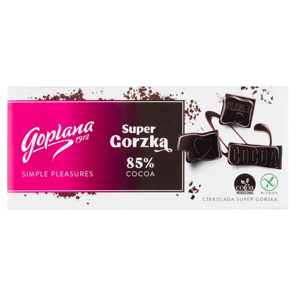 Czekolada gorzka 85% kakao Goplana 90g