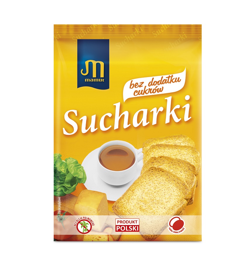 Sucharki bez dodatku cukrów Mamut 225g esklep.polomarket.pl