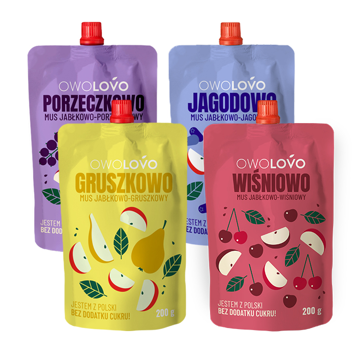 Mus Owocowy Owolovo Sort 2 100% 200g