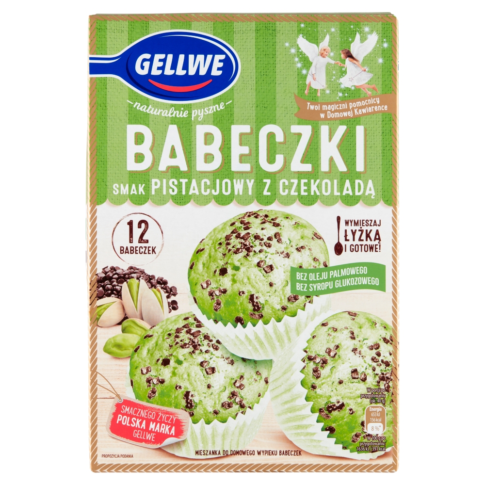 Babeczki pistacjowe z czekoladą Gellwe 290g