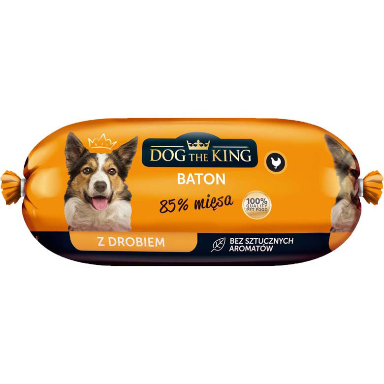Karma w batonie  dla psa  z drobiem Dog The King  450g