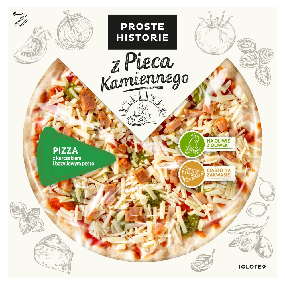 Pizza kurczak-bazyliowe pesto Proste Historie 315g