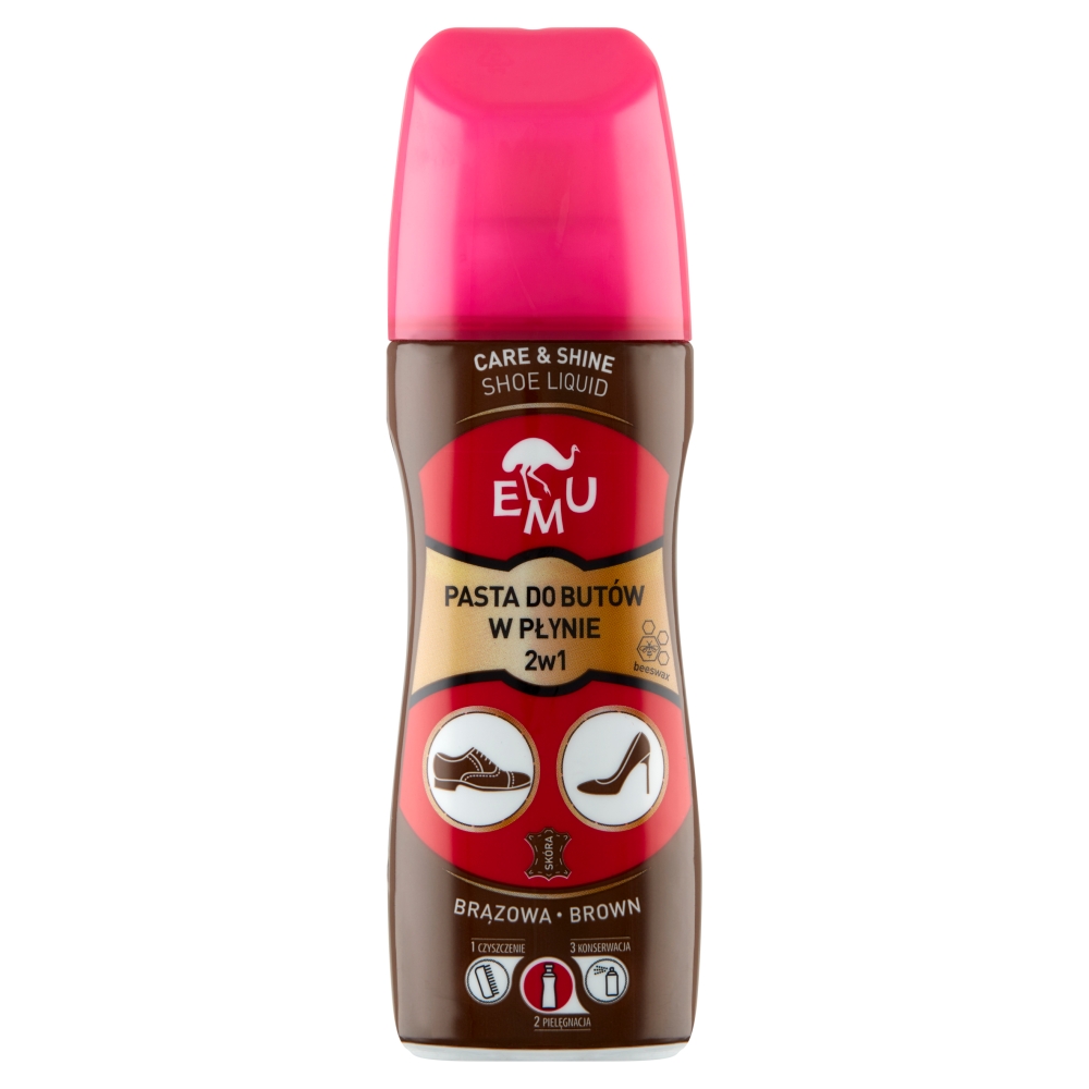 EMU Brązowa pasta do butów w płynie 2w175ml