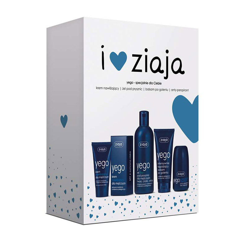 Zestaw prezentowy Yego krem, żel, balsam po goleniu, antyperspirant Ziaja
