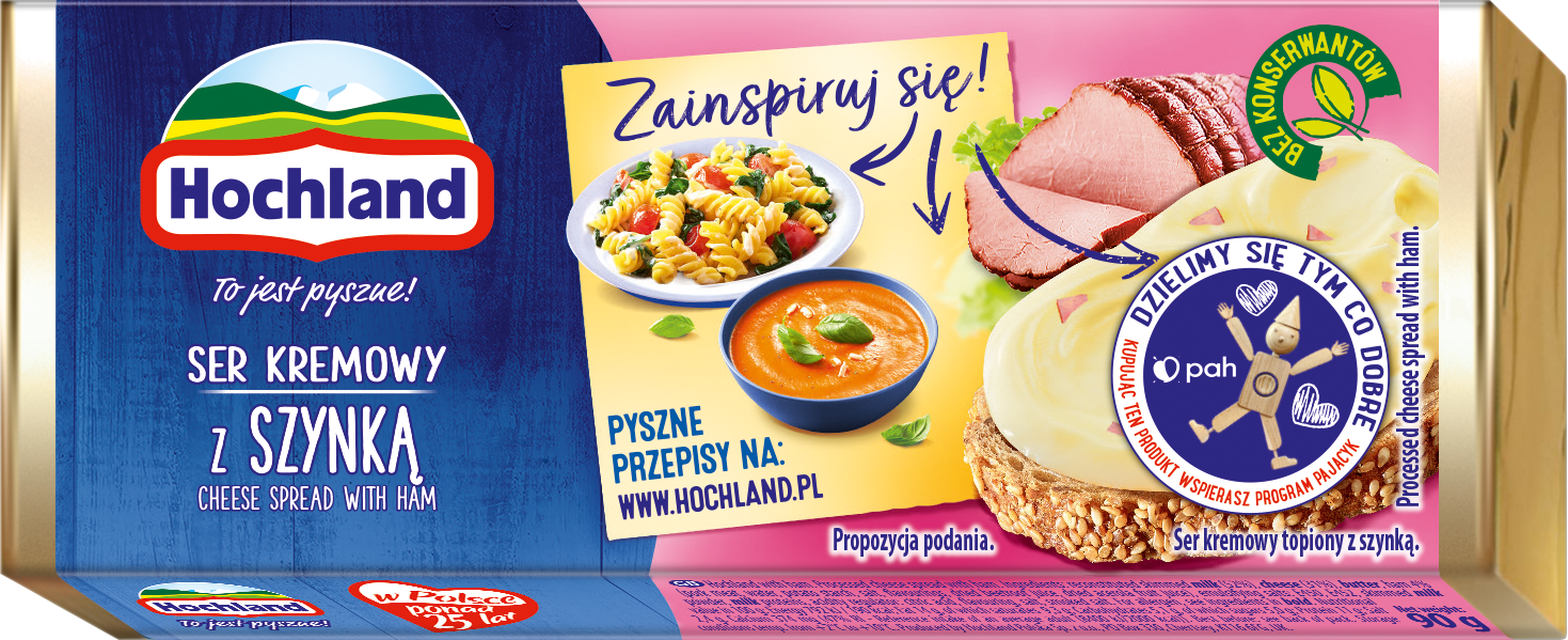 Ser topiony z szynką Hochland 90g esklep.polomarket.pl