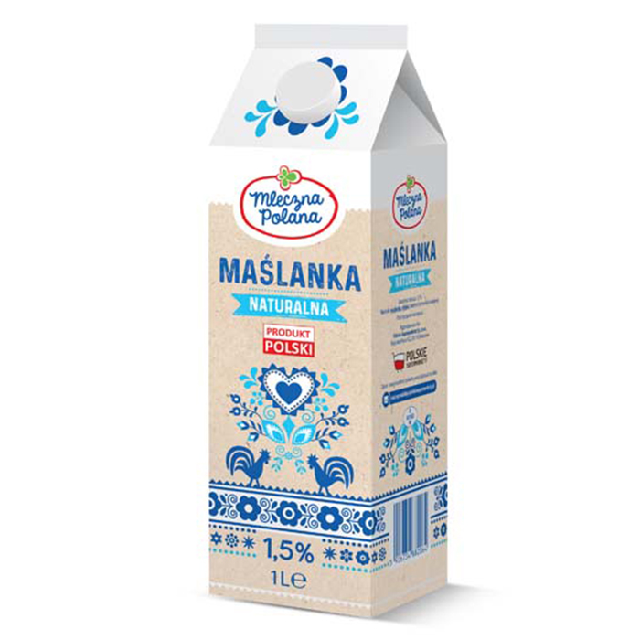 Mleczna Polana maślanka naturalna 1L