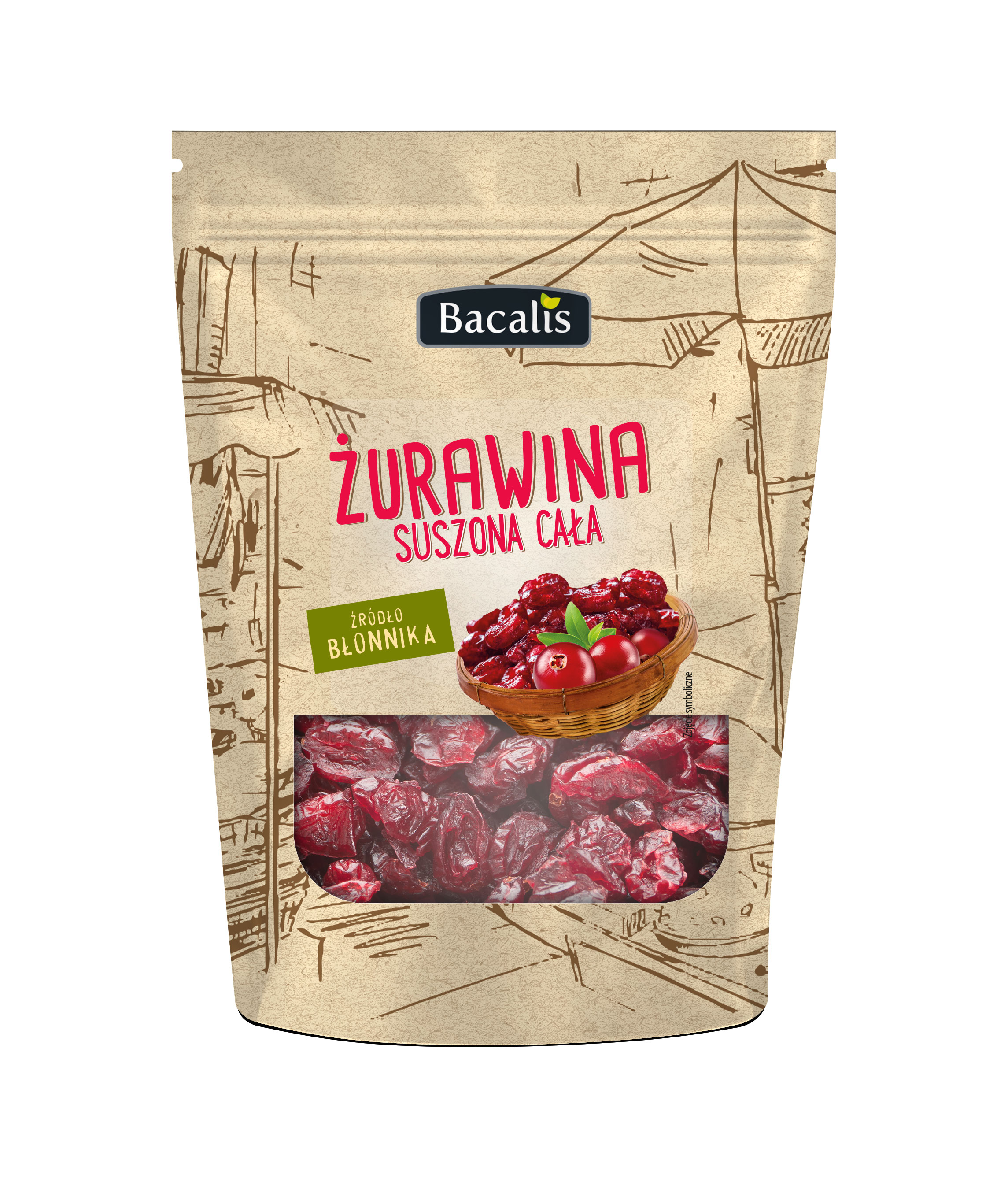 Żurawina  suszona  cała  Bacalis  150g