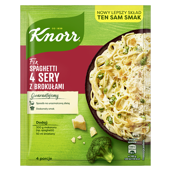 Fix Spaghetti 4 sery Knorr 39g esklep.polomarket.pl