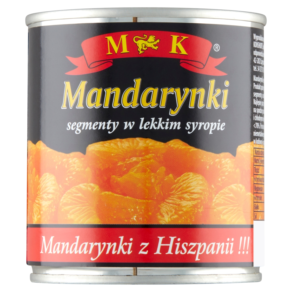Mandarynki MK segmenty lekki syrop 312g