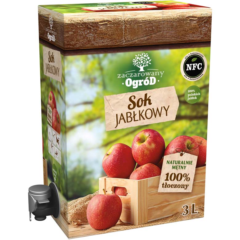 Sok naturalnie mętny jabłkowy 3L