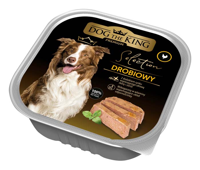 Pasztet dla psa premium drobiowy z wołowina Dog The King 300g