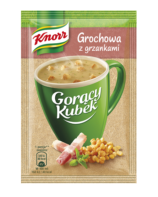 Zupa grochówka z grzankami Gorący kubek 21g
