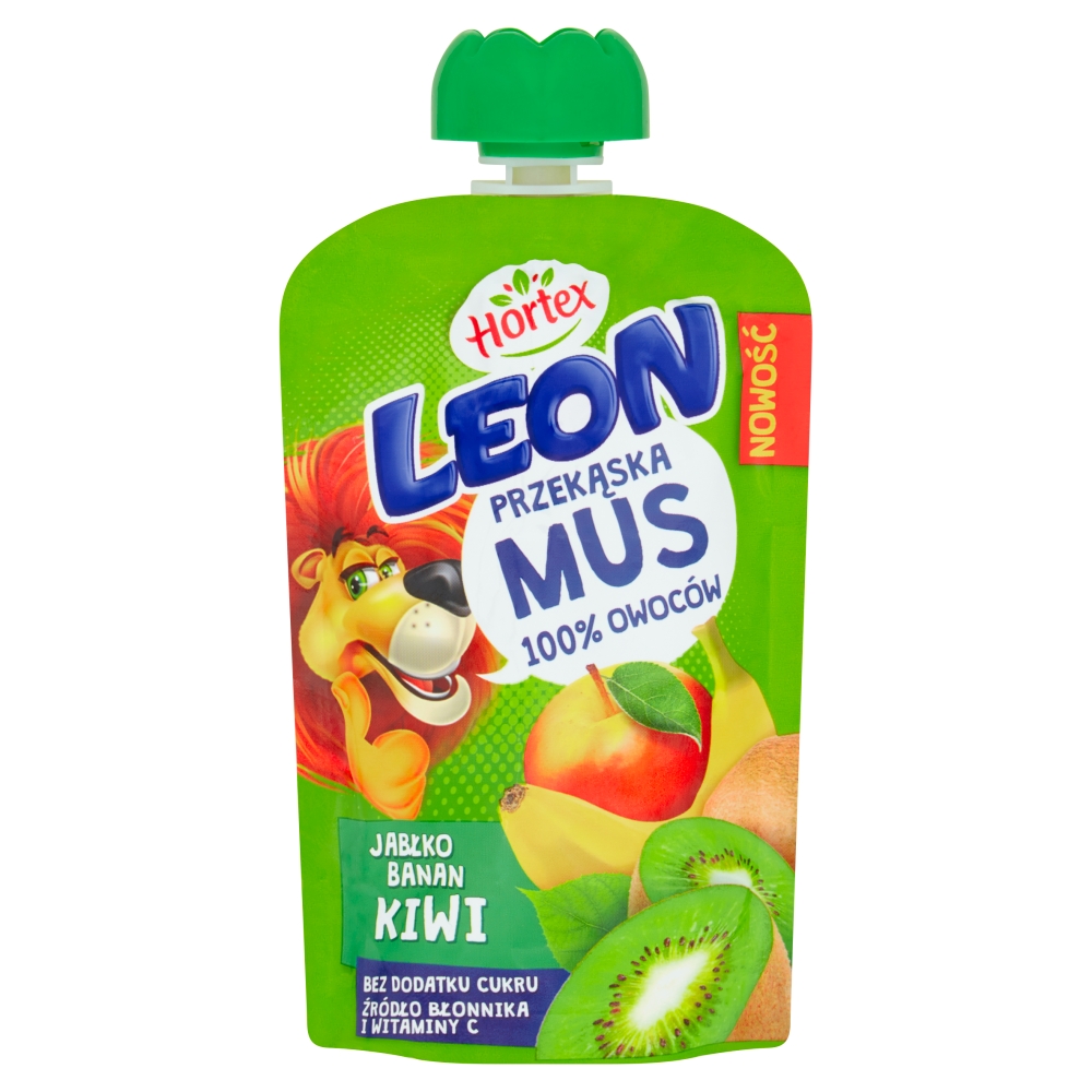 Mus owocowy Leon jabłko-babnan-kiwi 100g esklep.polomarket.pl