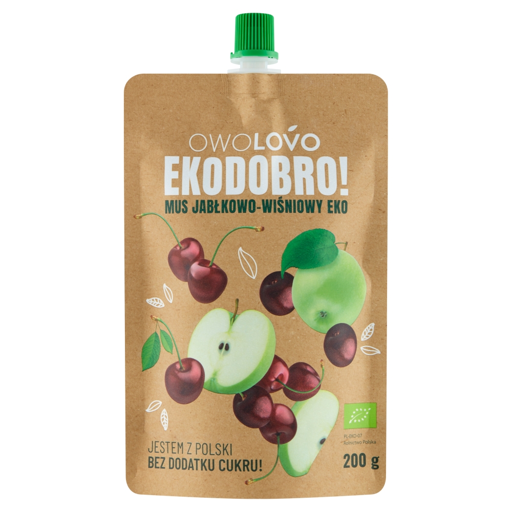 Mus Ekodobro jabłko-wiśnia Owolovo 200g