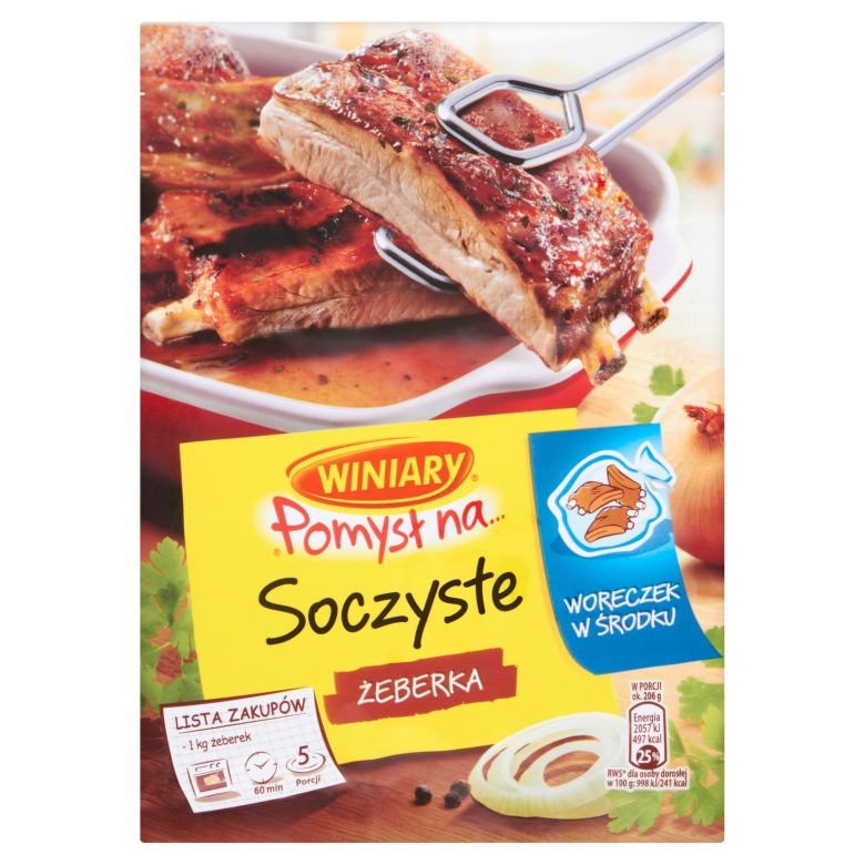 Pomysł na  Soczyste żeberka Winiary  28g