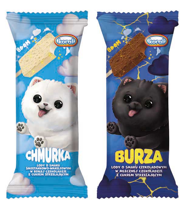 Lody o smaku śwmietankowo-waniliowym Chmurka/ czekoladowym Burza Koral 90ml