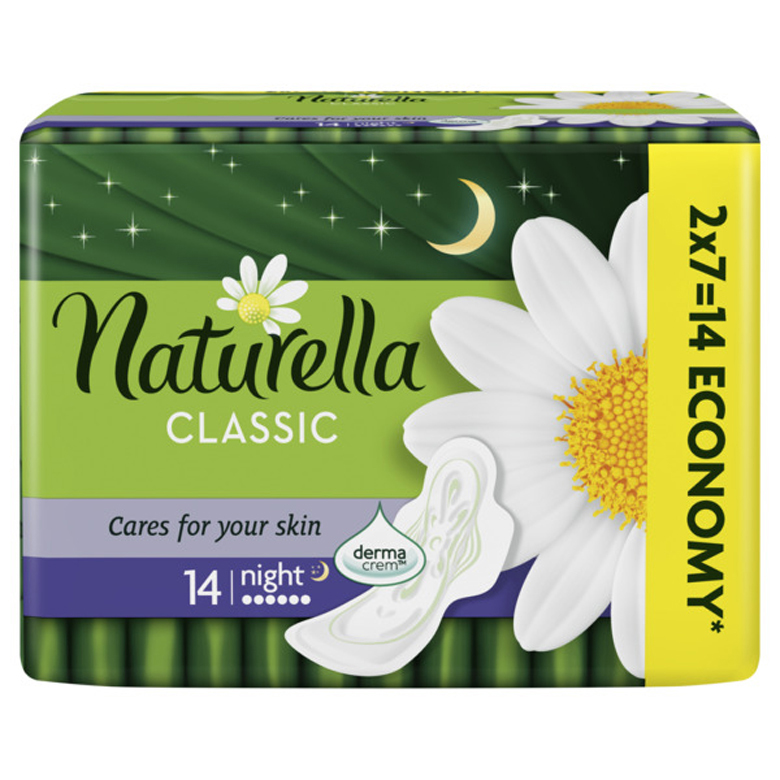 Podpaski  Classic ze skrzydełkami Night  Naturella 14szt esklep.polomarket.pl