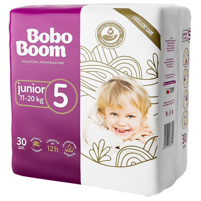 Pieluszki Junior 5 Bobo Boom 30szt