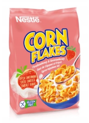 Płatki Corn Flakes truskawka 450g
