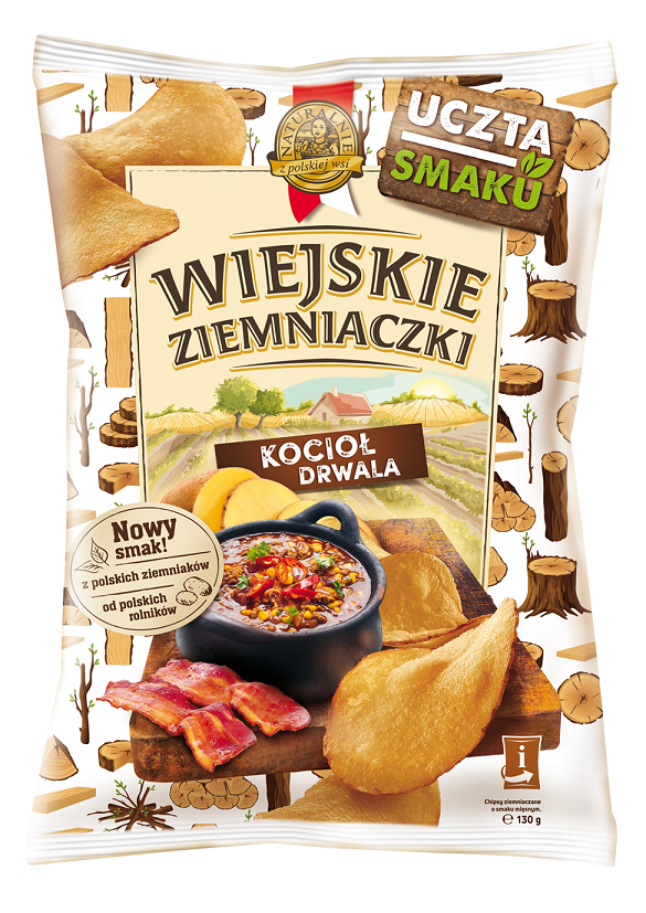 Chipsy Kocioł Drwala Wiejskie Ziemniaczki 130g