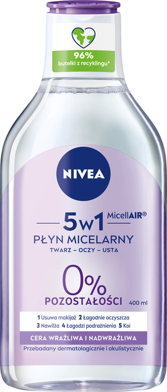 Płyn micelarny cera wrażliwa/nadwrażliwa NIVEA 400ml