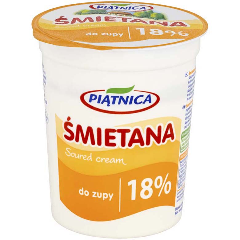 Śmietana  18% Piątnica 400g esklep.polomarket.pl