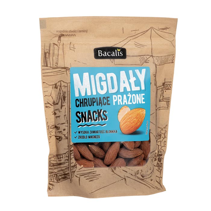 Migdały chrupiace prażone Bacalis 150g