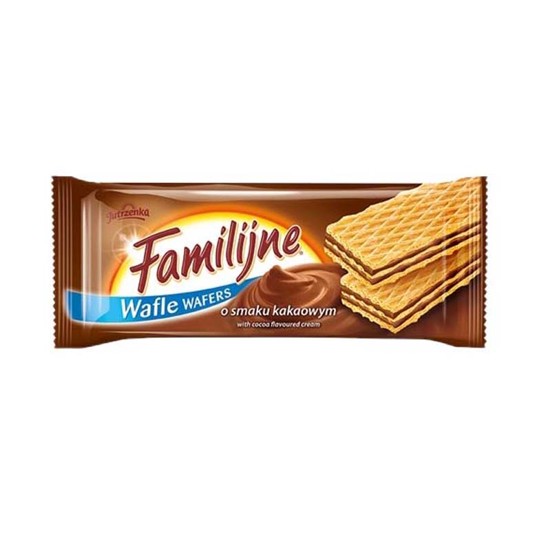 Wafle Familijne o smaku kakaowym 180g esklep.polomarket.pl