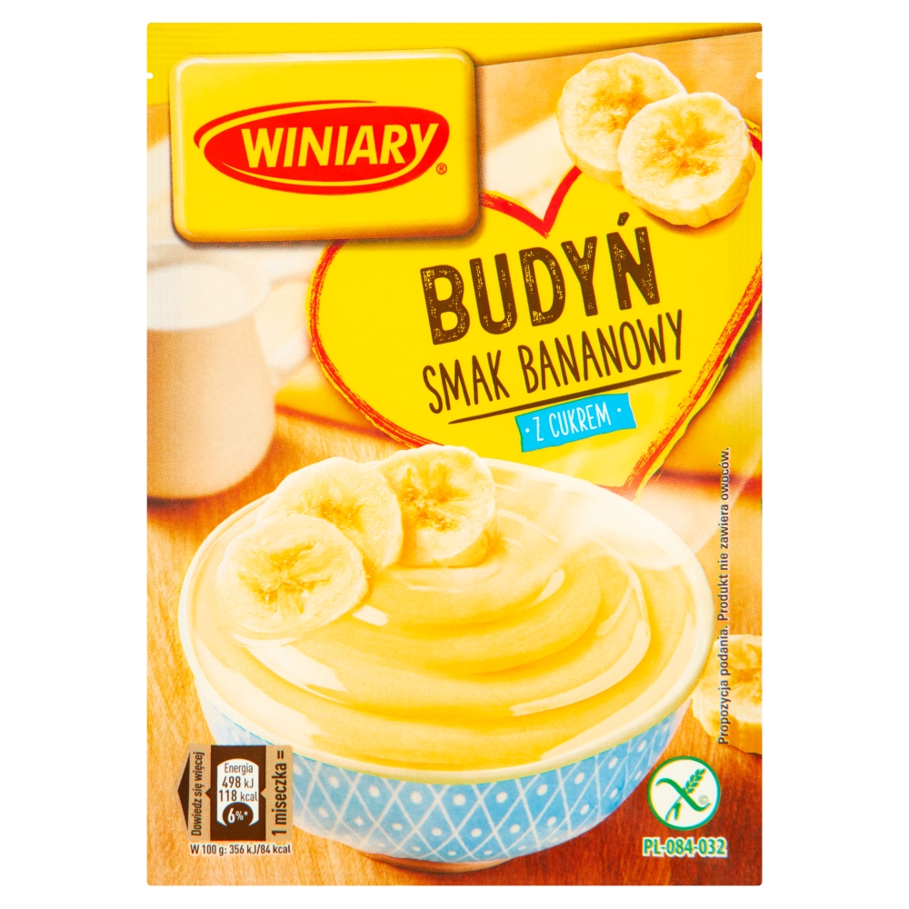 Budyń bananowy z cukrem Winiary 60g esklep.polomarket.pl