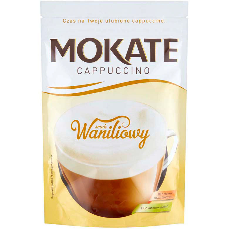 Napój rozpuszczalny kawowy Mokate Cappuccino waniliowe 110g esklep.polomarket.pl