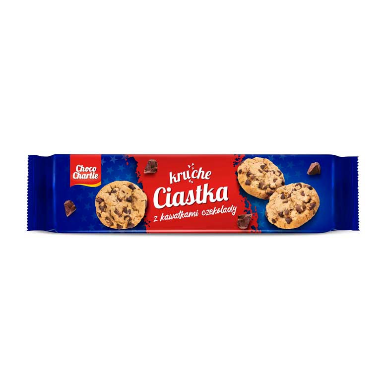 Ciastka kruche z kawałkami czekolady Choco Charlie 150g