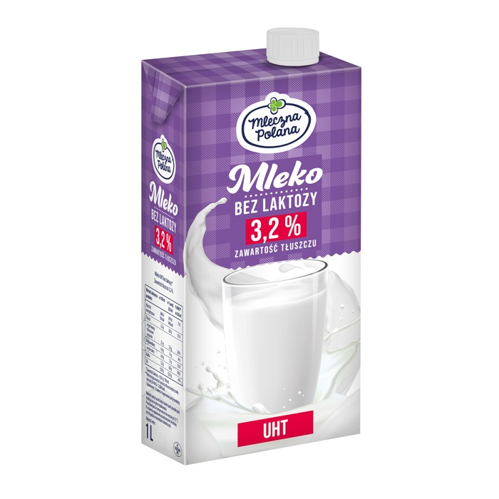 Mleczna Polana mleko UHT bez laktozy 3,2% 1L