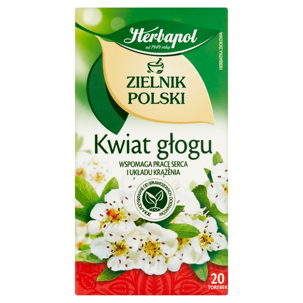Herbata ziołowa Kwiat Głogu Zielnik Polski 20x2g