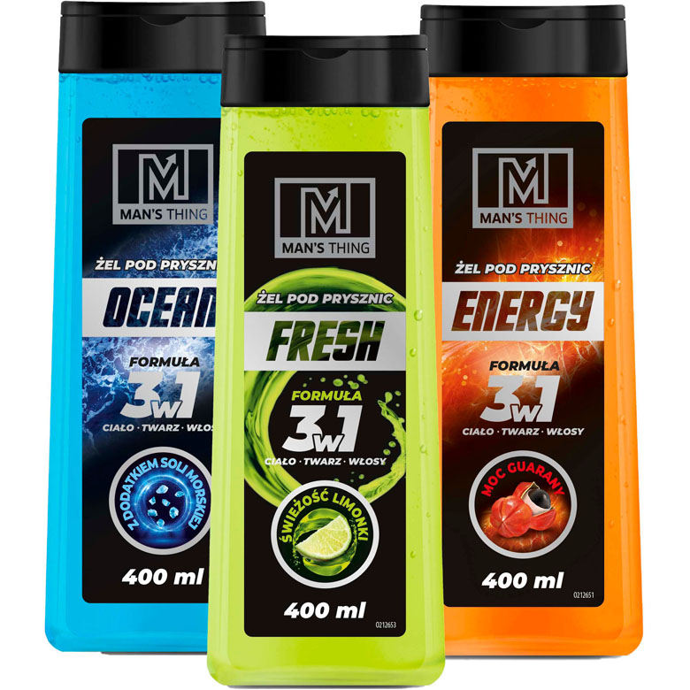Man's Thing żel pod prysznic 3w1 400ml sort