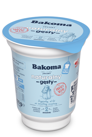 Jogurt naturalny gęsty Bakoma 150g esklep.polomarket.pl