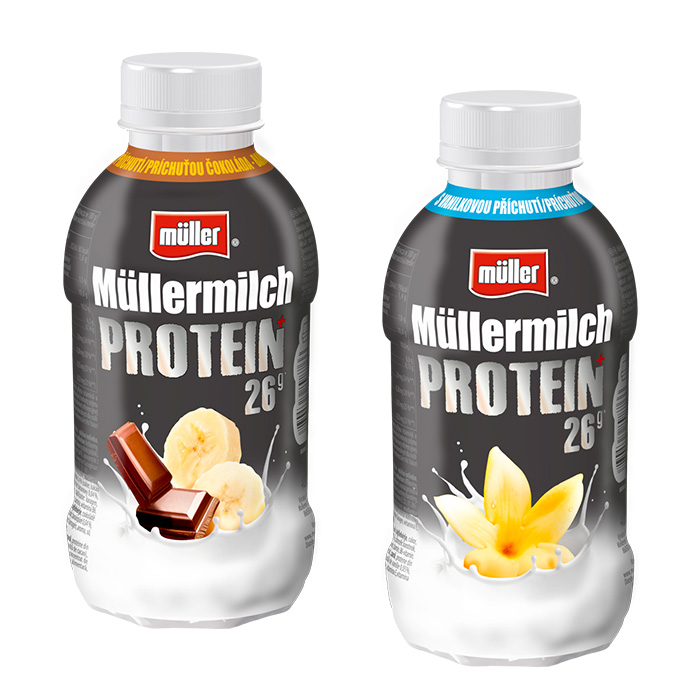 Napój o smaku czekolada-banan/wanilia Protein Müllermilch 400g