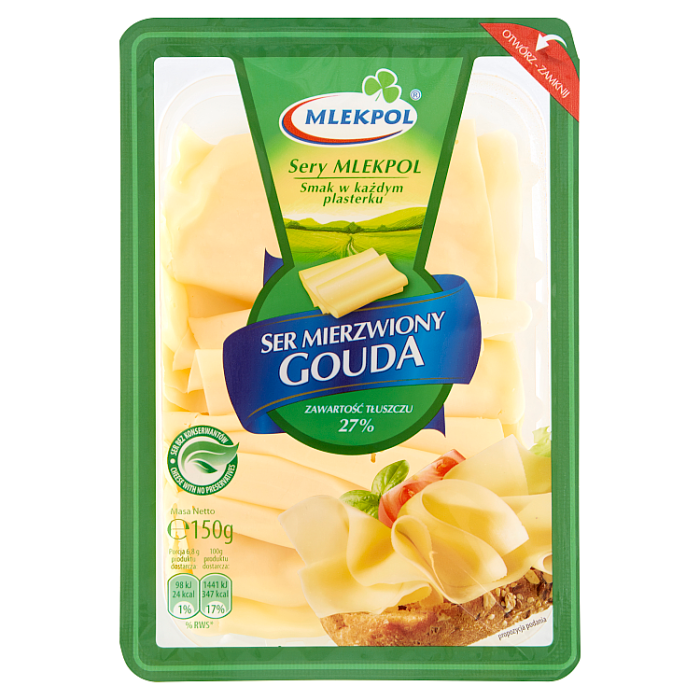 Ser mierzwiony gouda plastry Mlekovita  150g