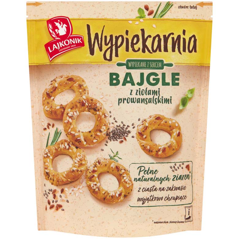Przekąska bajgle z ziołami prowansalskimi Wypiekarnia Lajkonik 70g