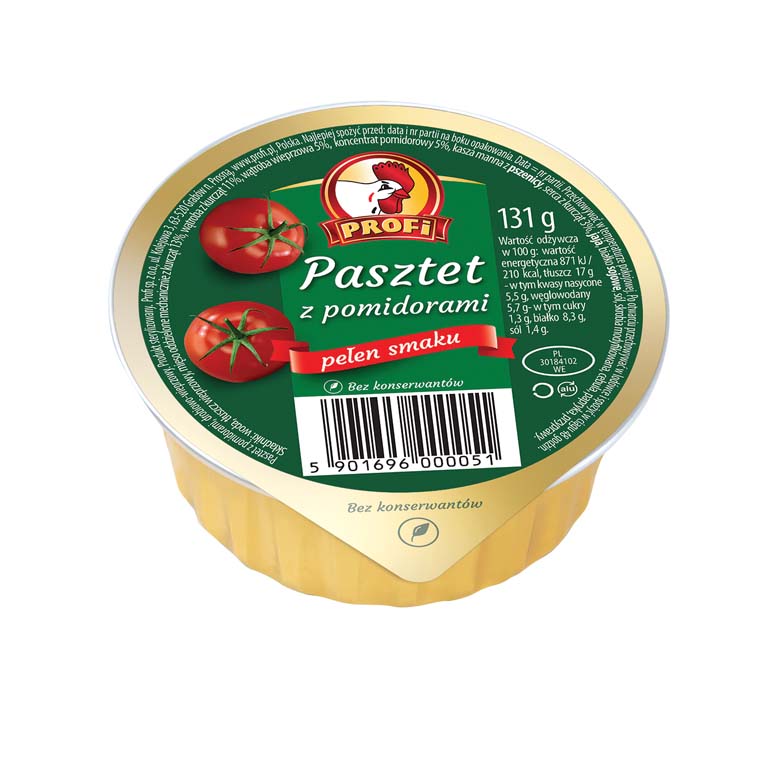 Pasztet Profi z drobiem z pomidorami131g esklep.polomarket.pl