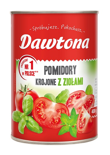 Pomidory krojone z ziołami Dawtona 400g esklep.polomarket.pl