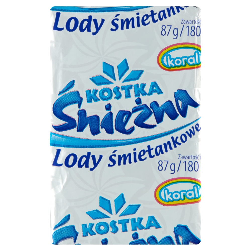 Lody Koral Kostka Śnieżna o  smaku śmietankowym 180ml