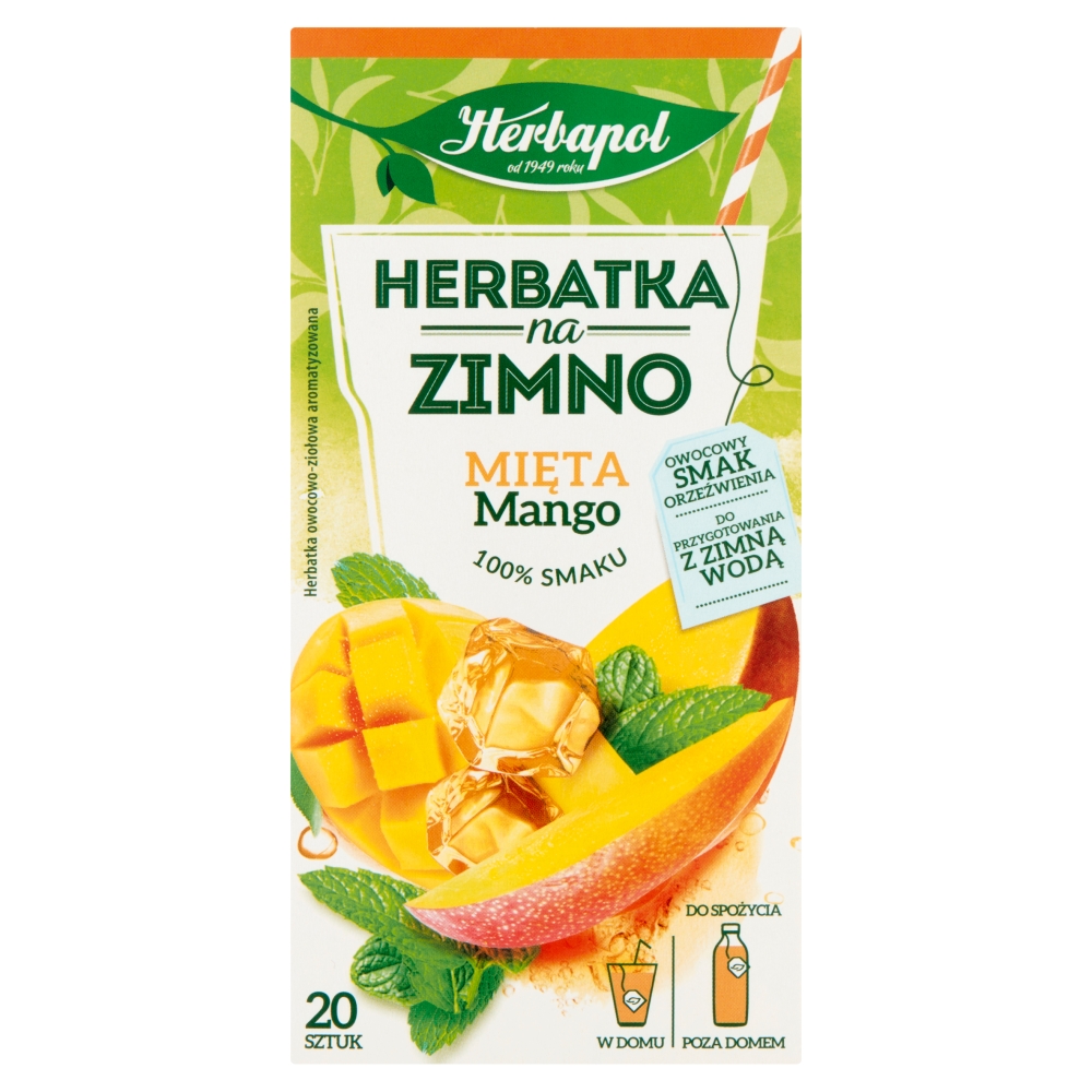 Herbatka Herbapol na zimno mięta-mango 20tb