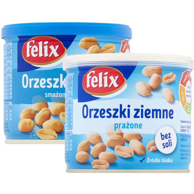 Orzeszki ziemne solone/niesol. sort 140g esklep.polomarket.pl
