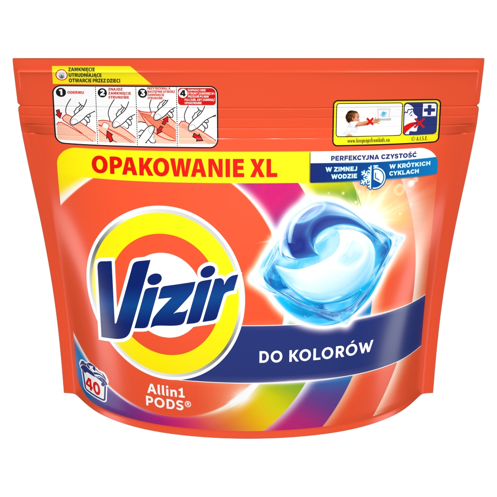 Kapsułki do prania kolor all-in-1 Vizir 40szt